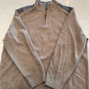 Men's Half-Zip Sweater - Taupe/Gray